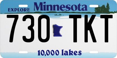 MN license plate 730TKT