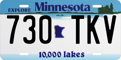 MN license plate 730TKV