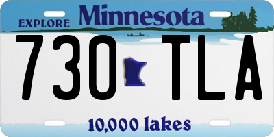 MN license plate 730TLA