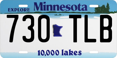 MN license plate 730TLB