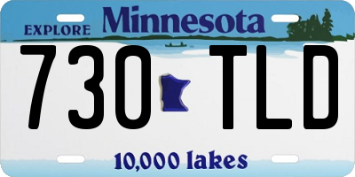 MN license plate 730TLD
