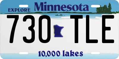 MN license plate 730TLE
