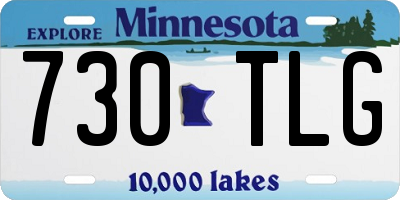 MN license plate 730TLG