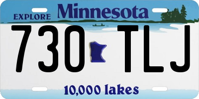 MN license plate 730TLJ