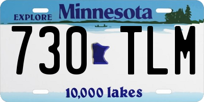 MN license plate 730TLM