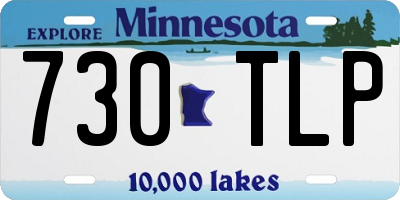 MN license plate 730TLP