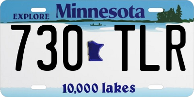 MN license plate 730TLR