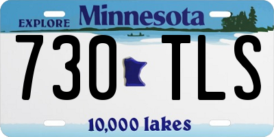 MN license plate 730TLS