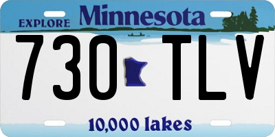 MN license plate 730TLV