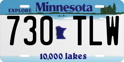 MN license plate 730TLW