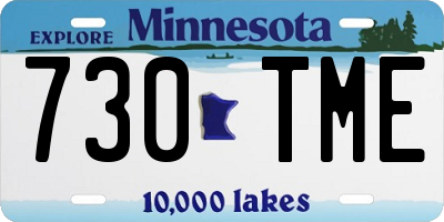 MN license plate 730TME