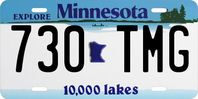 MN license plate 730TMG