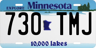 MN license plate 730TMJ