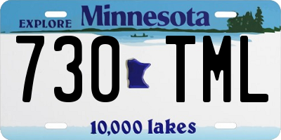 MN license plate 730TML