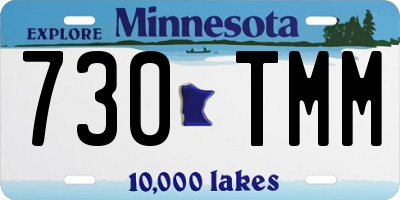 MN license plate 730TMM