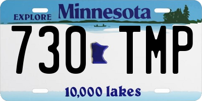 MN license plate 730TMP