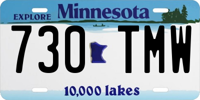 MN license plate 730TMW