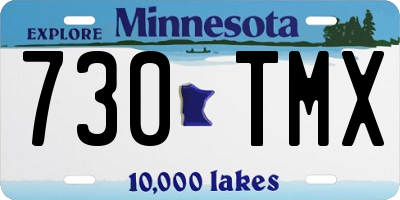 MN license plate 730TMX
