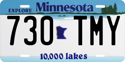 MN license plate 730TMY