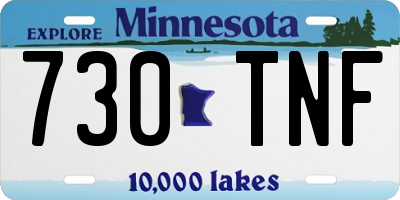 MN license plate 730TNF