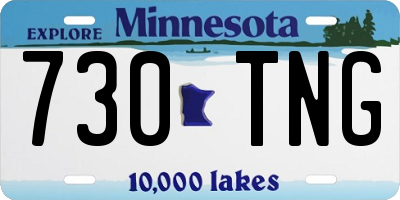 MN license plate 730TNG