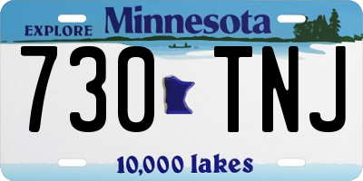 MN license plate 730TNJ