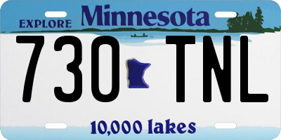 MN license plate 730TNL