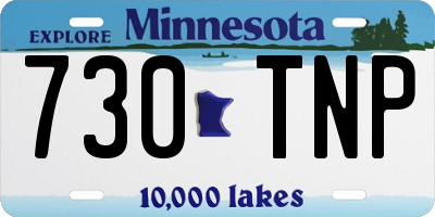 MN license plate 730TNP
