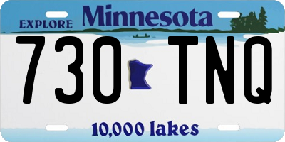 MN license plate 730TNQ