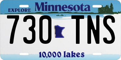 MN license plate 730TNS