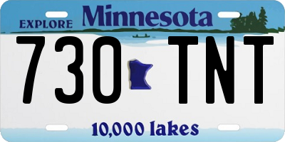 MN license plate 730TNT