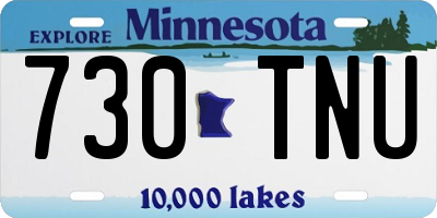 MN license plate 730TNU