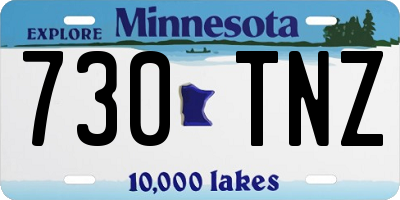 MN license plate 730TNZ