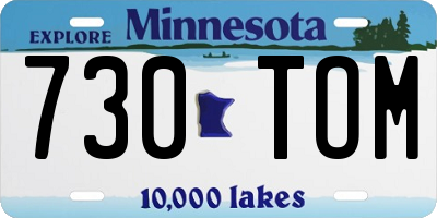 MN license plate 730TOM