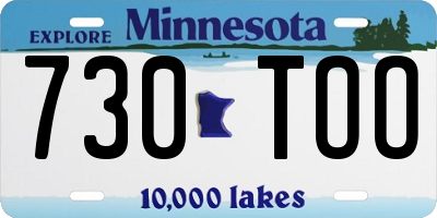 MN license plate 730TOO