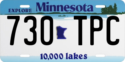 MN license plate 730TPC