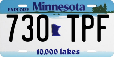 MN license plate 730TPF