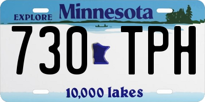 MN license plate 730TPH
