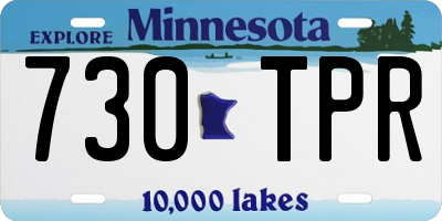 MN license plate 730TPR