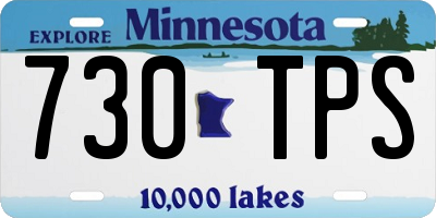 MN license plate 730TPS