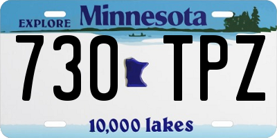 MN license plate 730TPZ