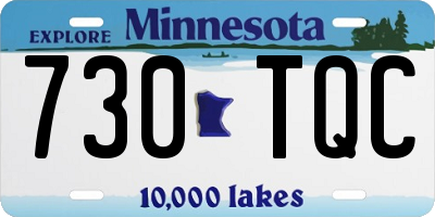 MN license plate 730TQC