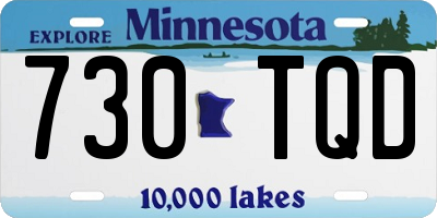 MN license plate 730TQD