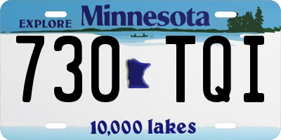 MN license plate 730TQI