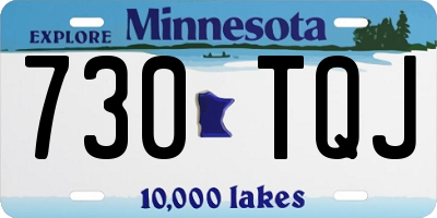 MN license plate 730TQJ