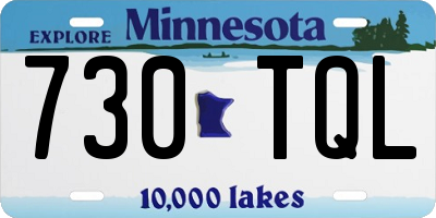 MN license plate 730TQL