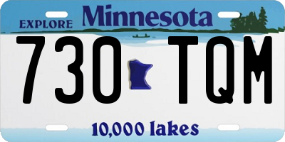 MN license plate 730TQM