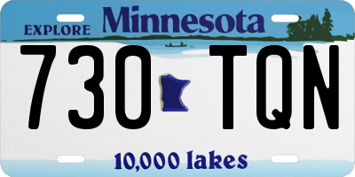 MN license plate 730TQN