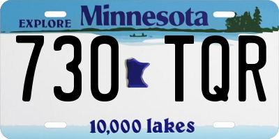 MN license plate 730TQR