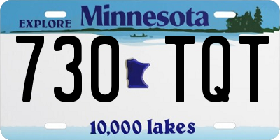 MN license plate 730TQT